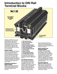 Thumbnail of document Data Sheet - OMTBV7 DIN Rail Fuse Terminal Blocks for 5x20mm Fuse, Single Circuit